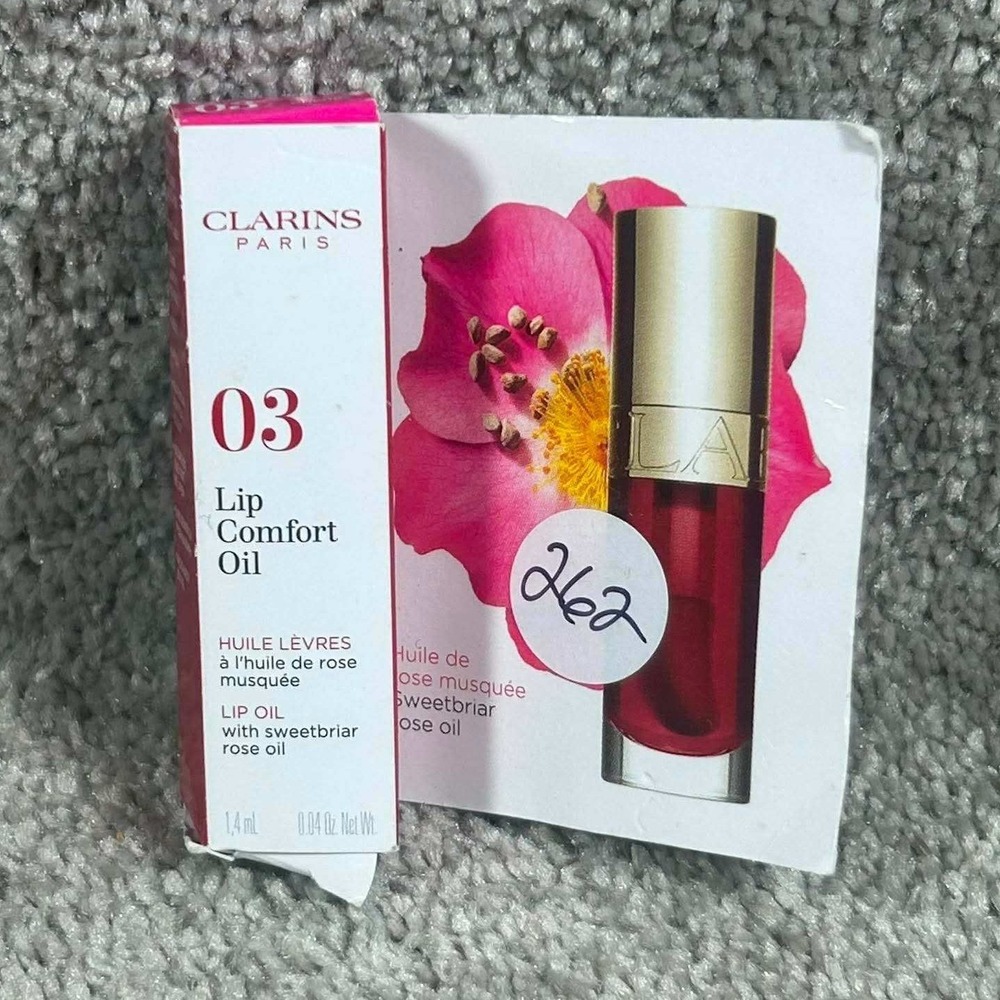 Clarins Lip Comfort Oil 03 Cherry Glossy Moisturizing Mini Travel Size 1.4ml